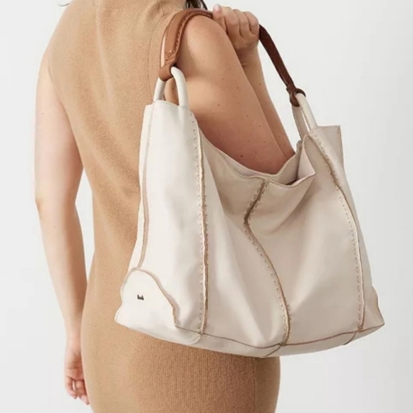 EUC The Sak Los Feliz Leather Large Tote Bag in White - Picture 1 of 8